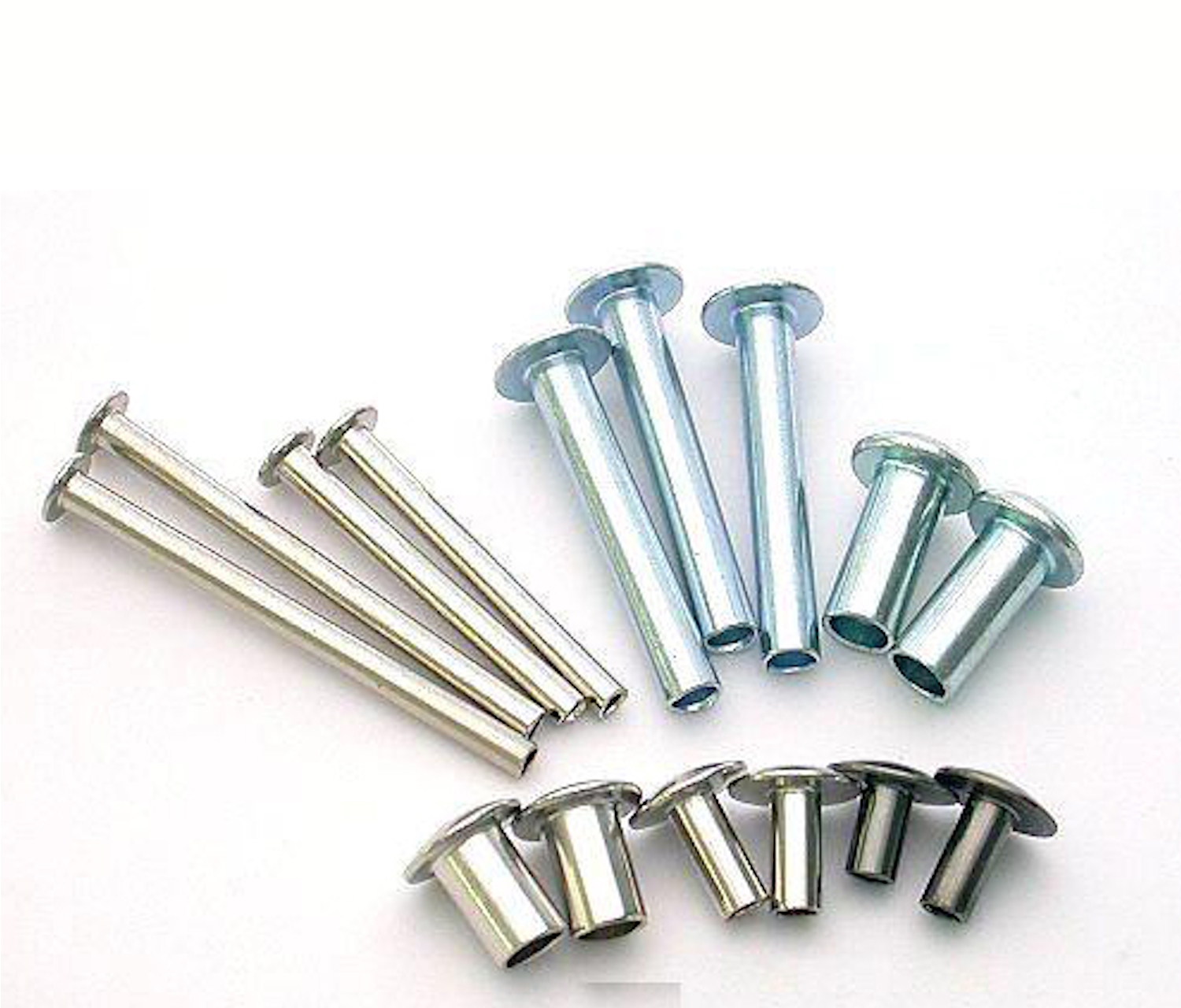 assorted semi-tubular rivets